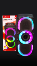 Caixa de Som Bluetooth Portátil 50W TWS Graves Potentes à Prova d’Água para Festa Praia e Viagem
