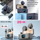 2 Mini Microfone De Lapela Sem Fio Com Cancelamento De Ruído Magnético Profissional Para IPhone Android Type C