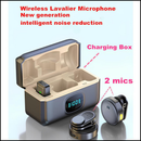2 Mini Microfone De Lapela Sem Fio Com Cancelamento De Ruído Magnético Profissional Para IPhone Android Type C