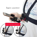 Suporte de peito ajustável para telefones celulares e câmeras GoPro para peito de motocicleta e bicicleta