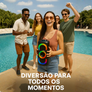 Caixa de Som Bluetooth Portátil 50W TWS Graves Potentes à Prova d’Água para Festa Praia e Viagem