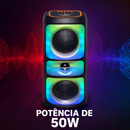 Caixa de Som Bluetooth Portátil 50W TWS Graves Potentes à Prova d’Água para Festa Praia e Viagem